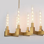 Люстра CANELLE Linear Chandelier 12 Modern Brass варинант исполнения - 1 | Loft Concept в Рязани