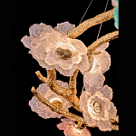 Люстра круглая на золотом каркасе с цветочным декором Miscellaneous herbs варинант исполнения - 5 | Loft Concept в Рязани