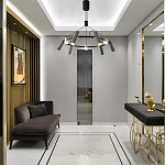 Люстра круглая с 9-ю цилиндрическими плафонами на магнитном креплении Bronze Concert варинант исполнения - 6 | Loft Concept в Рязани