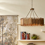 Люстра с абажуром из ротанга Wicker Furniture варинант исполнения - 4 | Loft Concept в Рязани