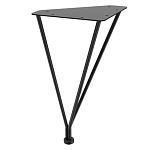 Стол журнальный c коричневой круглой столешницей на трех металлических ножках Charm Coffee Table варинант исполнения - 5 | Loft Concept в Рязани