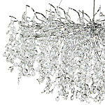 Линейная люстра с хрустальными подвесками на металлических ветках Fairytree Light Silver Linear Chandelier 18 варинант исполнения - 3 | Loft Concept в Рязани