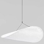 Подвесной светильник с белым тканевым плафоном в форме облака Crystal Cloud Junction варинант исполнения - 1 | Loft Concept в Рязани