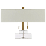 Настольная лампа прямоугольная на прозрачном основании Charm and Luxury варинант исполнения - 4 | Loft Concept в Рязани