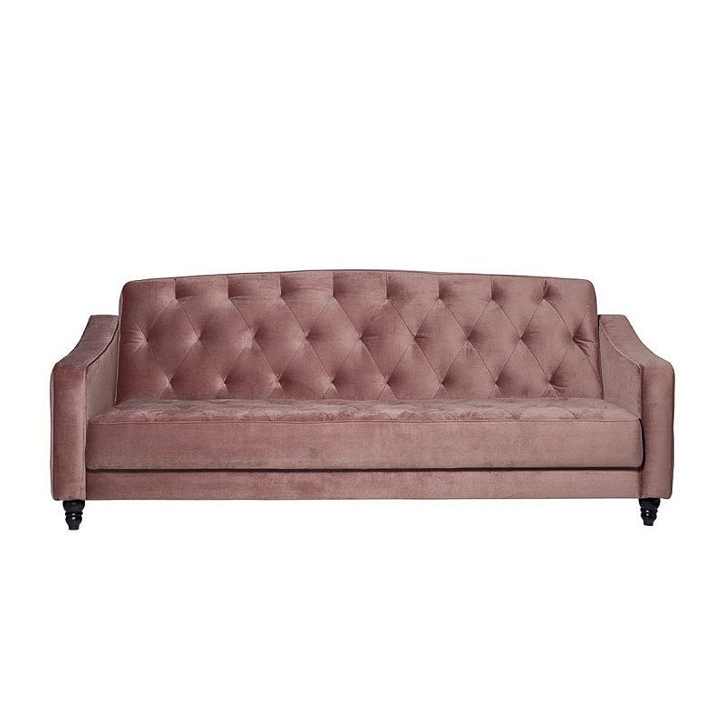 Диван Abbyson Emily Tufted Sofa Pink Розовый (Rose) в Рязани | Loft Concept 