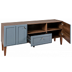 ТВ-тумба серая из массива бука с 2-мя дверками и ящиком Wenge Light варинант исполнения - 4 | Loft Concept в Рязани