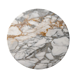 Столик журнальный с круглой мраморной столешницей на трех опорах Marble Stone Drawing варинант исполнения - 2 | Loft Concept в Рязани