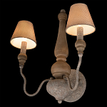 Бра с двумя конусовидными тканевыми абажурами Neighborhood варинант исполнения - 4 | Loft Concept в Рязани