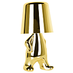 Настольная лампа фигурная золотого цвета с гладким абажуром Высота 19 см Sophia варинант исполнения - 2 | Loft Concept в Рязани