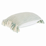 Чехол на подушку мятного цвета с бахромой и объемным узором Ethnic mix варинант исполнения - 1 | Loft Concept в Рязани