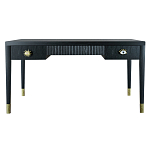 Письменный стол Elsa Dreams Black Шпон дерево с двумя ящиками варинант исполнения - 5 | Loft Concept в Рязани