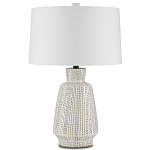 Настольная лампа с корпусом в форме вазы и белым абажуром Lots of Strokes варинант исполнения - 3 | Loft Concept в Рязани