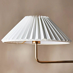 Люстра линейная с 2-мя белыми плиссированными тканевыми абажурами Combination варинант исполнения - 3 | Loft Concept в Рязани