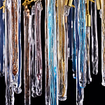 Люстра на подвесе с каркасом из металла и цветными подвесками из стекла Droplet Chandelier варинант исполнения - 2 | Loft Concept в Рязани