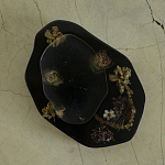 Подставка из эпоксидной смолы с цветами черная Epoxy Resin Flowers Black варинант исполнения - 2 | Loft Concept в Рязани