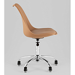 Офисный стул на металлическом основании EGGERY Brown пластик варинант исполнения - 4 | Loft Concept в Рязани