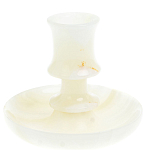 Подсвечник в виде чаши из натурального камня оникс Stone Candlestick варинант исполнения - 1 | Loft Concept в Рязани