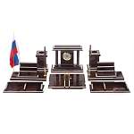 Настольный письменный набор из природного камня обсидиана с декором в виде Коня Team leader варинант исполнения - 2 | Loft Concept в Рязани