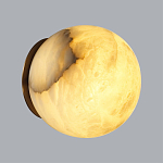 Настенно-потолочный светильник с плафоном в форме шара из алебастра Cryptocrystalline Stone варинант исполнения - 9 | Loft Concept в Рязани