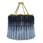 Люстра синяя плетеная с кисточками Boho Tassel Chandelier варинант исполнения - 2 | Loft Concept в Рязани