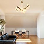 Люстра подвесная фигурная с белыми лампами в форме шара Felicitat варинант исполнения - 1 | Loft Concept в Рязани