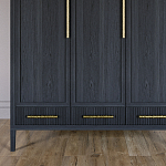 Большой Шкаф Primo Черный дуб с 3 дверьми и 3 выдвижными ящиками варинант исполнения - 2 | Loft Concept в Рязани