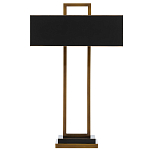 Настольная лампа прямоугольная с черным абажуром Strictness of Forms варинант исполнения - 2 | Loft Concept в Рязани