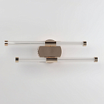 Бра с круглым основанием золотого цвета и двумя вертикальными плафонами Hex Scaffold варинант исполнения - 3 | Loft Concept в Рязани