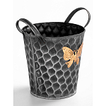 Железное кашпо Gold butterfly design варинант исполнения - 3 | Loft Concept в Рязани