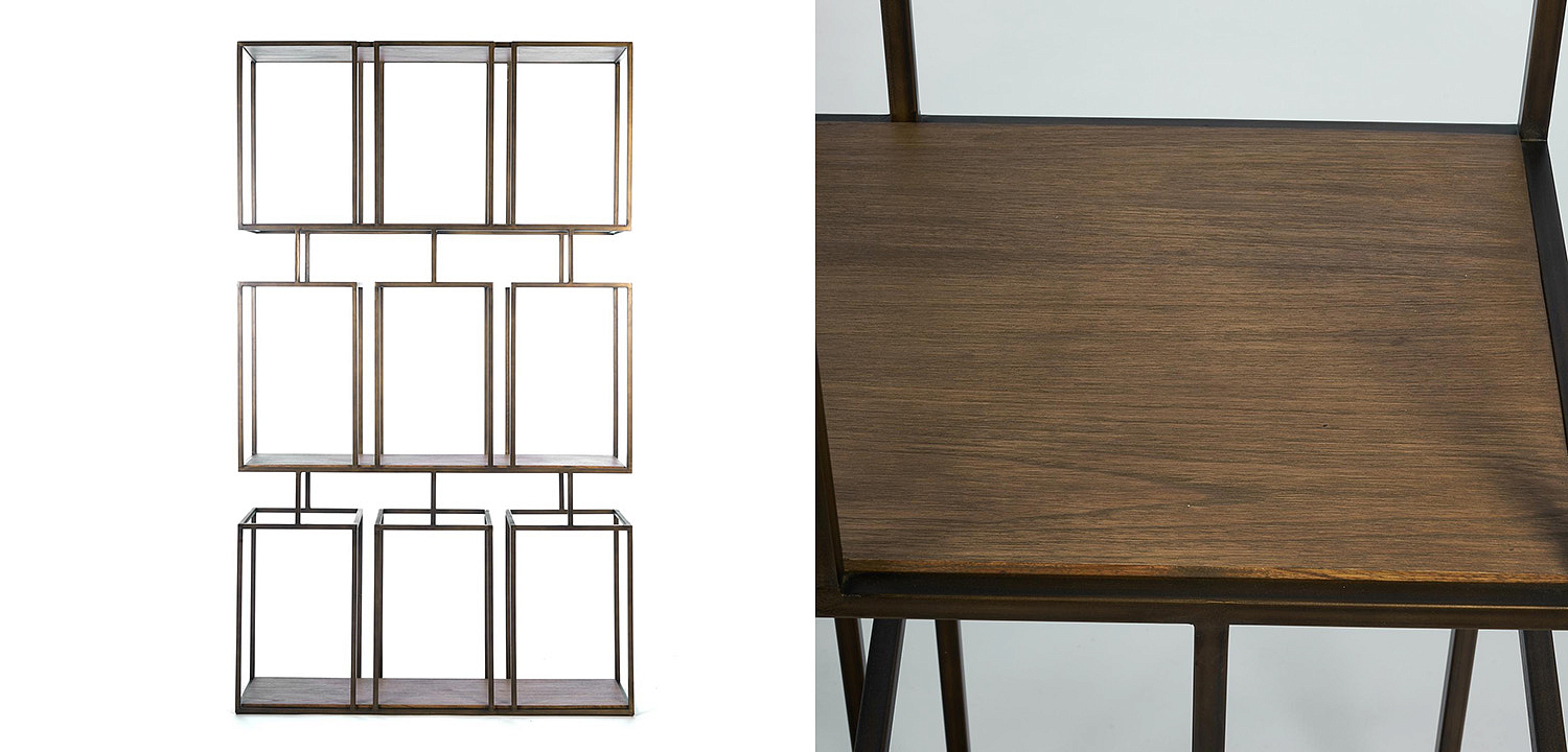Стеллаж Bronx metal & mahogany Стеллаж Bronx metal & mahogany - Loft-Concept в Рязани