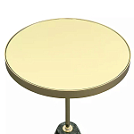 Кофейный столик с круглой зеркальной столешницей и мраморным основанием Stable Base варинант исполнения - 2 | Loft Concept в Рязани