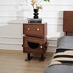 Тумбочка прикроватная с ящиком и дверцей Робот Robot Desk варинант исполнения - 2 | Loft Concept в Рязани