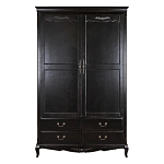 Шкаф черный с 4-мя ящиками и 2-мя дверцами в стиле Прованс Vintage варинант исполнения - 1 | Loft Concept в Рязани