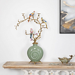 Фарфоровый подсвечник с бронзовым декором Eden Garden варинант исполнения - 4 | Loft Concept в Рязани