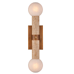 Бра цилиндрической формы с 2-мя плафонами белого цвета Marble Glow варинант исполнения - 1 | Loft Concept в Рязани