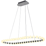 Люстра подвесная светодиодная с круглыми плафонами белого цвета PEARLS Suspension 100  варинант исполнения - 2 | Loft Concept в Рязани