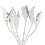 Торшер белый с плафонами в виде лепестков Delicate Flower варинант исполнения - 2 | Loft Concept в Рязани