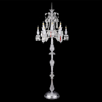 Торшер с 12-ю белыми текстильными абажурами и хрустальными подвесками Lustre Reverie варинант исполнения - 3 | Loft Concept в Рязани