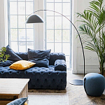 Трехместный диван темно-синий Campion Deep Blue Sofa варинант исполнения - 4 | Loft Concept в Рязани