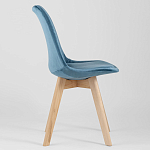 Стул с мягким велюровым сиденьем Arvika Blue варинант исполнения - 2 | Loft Concept в Рязани