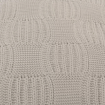 Подушка из хлопка рельефной вязки серого цвета Eden Line варинант исполнения - 3 | Loft Concept в Рязани