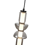 Подвесной светильник из дымчатого стекла цилиндрической формы с чёрным металлическим основанием Hiding secrets варинант исполнения - 6 | Loft Concept в Рязани