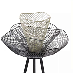 Торшер с трехъярусным плафоном из металлической сетки Metal Mesh Floor Lamp варинант исполнения - 4 | Loft Concept в Рязани