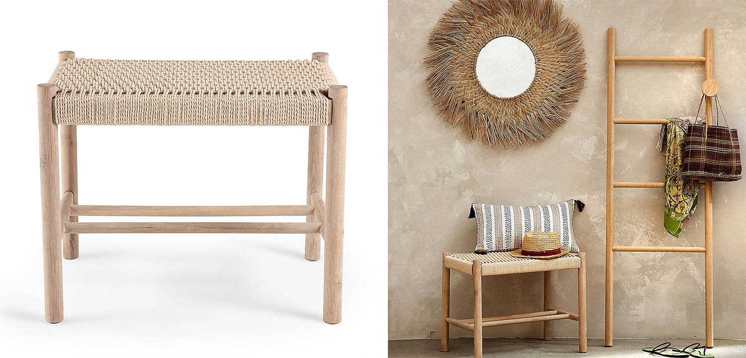 Банкетка Enzo Wicker Beige Banquet mini Банкетка Enzo Wicker Beige Banquet mini - Loft-Concept в Рязани