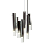 Люстра каскадная с 7-ю цилиндрическими плафонами из стекла Luminous Cylinders варинант исполнения - 1 | Loft Concept в Рязани