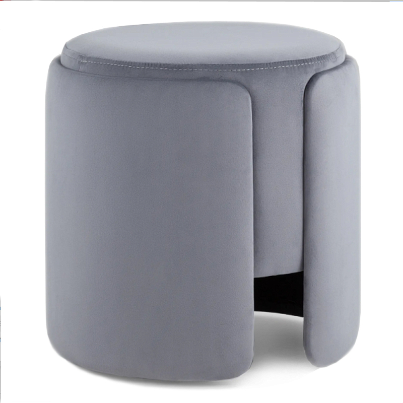 Пуф Alice Poof Grey Серый велюр Серый Пуф Alice Poof Grey Серый велюр Серый в Рязани | Loft Concept