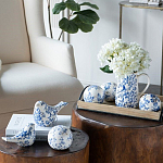  Набор керамических шаров с синей росписью Oriental Blue & White Ornament Vases варинант исполнения - 4 | Loft Concept в Рязани