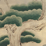 Обои ручная роспись Bamboo River Blossom Original colourway on Brushed Gold gilded paper варинант исполнения - 1 | Loft Concept в Рязани