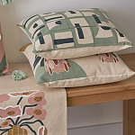 Подушка декоративная зеленого цвета с геометрическим рисунком Divine Abstractions варинант исполнения - 6 | Loft Concept в Рязани