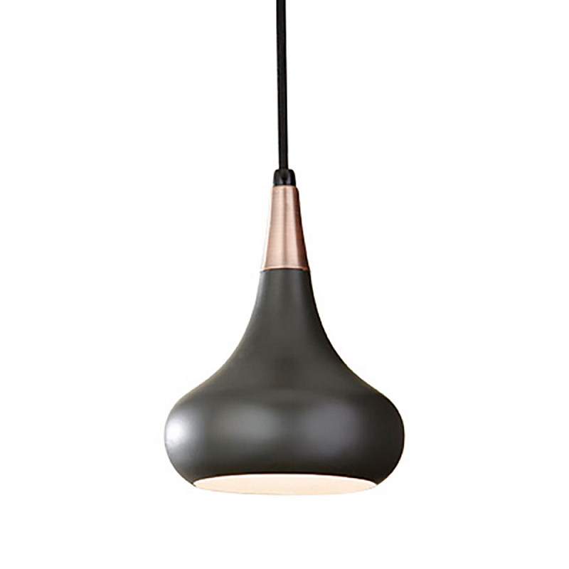  Подвесной светильник с каплевидным плафоном темного цвета Feiss Бронза Черный Графит в Рязани | Loft Concept 